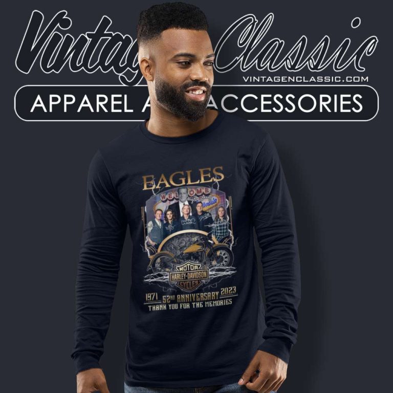 Eagles Signed 52nd Anniversary 1971 2023 Thank You Memories Long Sleeve Tee Eagles Signed 52nd Anniversary 1971 2023 Thank You Memories Long Sleeve Tee