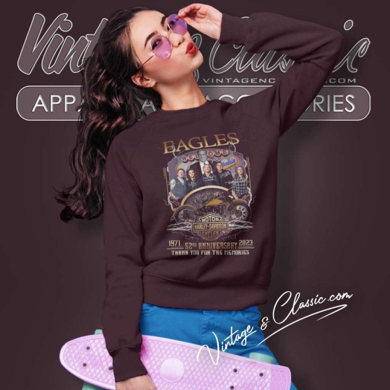 Eagles Signed 52nd Anniversary 1971 2023 Thank You Memories Sweatshirt Eagles Signed 52nd Anniversary 1971 2023 Thank You Memories Sweatshirt