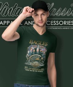 Eagles Signed 52nd Anniversary 1971 2023 Thank You Memories V Neck TShirt