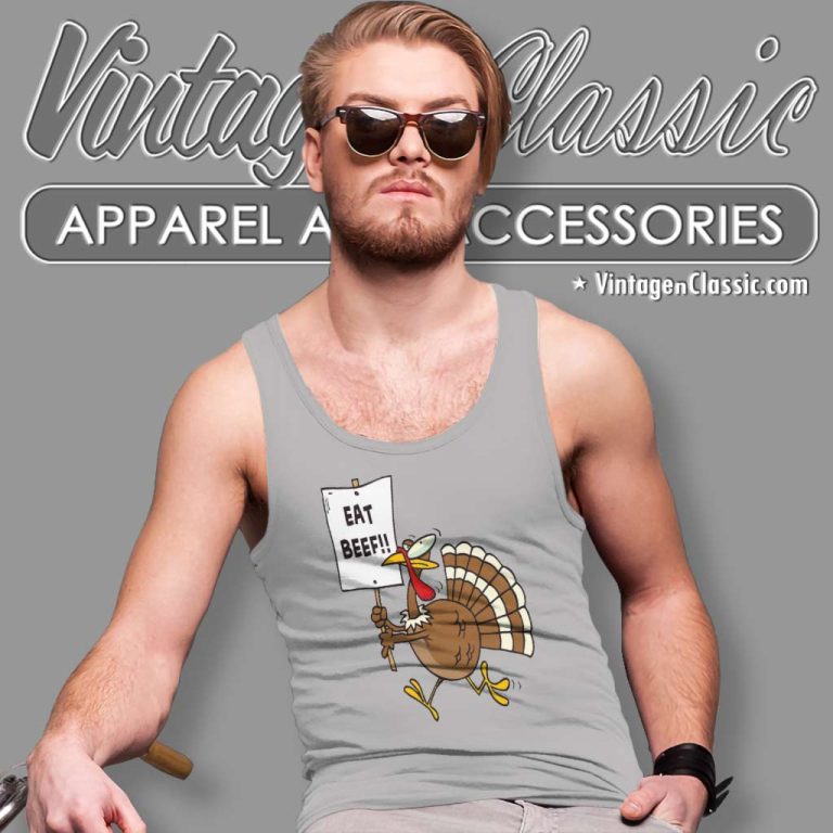 Eat Beef Thanksgiving Iron On Transfer Tank Top Racerback Eat Beef Thanksgiving Iron On Transfer Tank Top Racerback