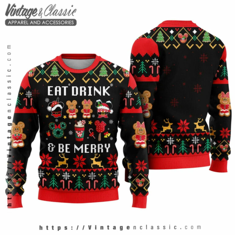 Eat Drink And Be Merry Ugly Sweater Ugly Christmas Sweater Eat Drink And Be Merry Ugly Sweater Ugly Christmas Sweater