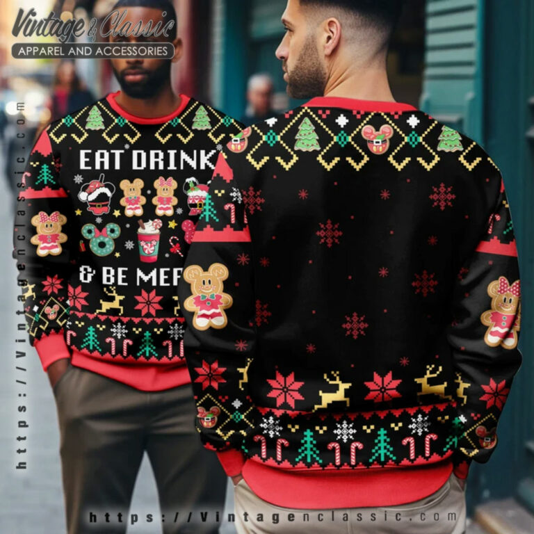Eat Drink And Be Merry Ugly Sweater mens Ugly Christmas Sweater Eat Drink And Be Merry Ugly Sweater mens Ugly Christmas Sweater