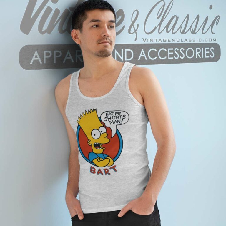 Eat My Shorts Man Bart Simpson Tank Top Racerback Eat My Shorts Man Bart Simpson Tank Top Racerback