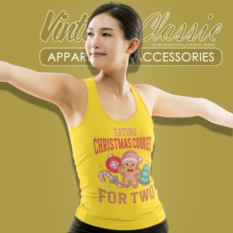 Eating Christmas Cookies For Two Tank Top Racerback Eating Christmas Cookies For Two Tank Top Racerback