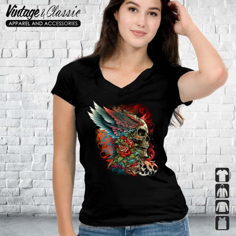 Ed Hardy Skull Rose Vneck Ed Hardy tshirt Ed Hardy Skull Rose Vneck Ed Hardy tshirt