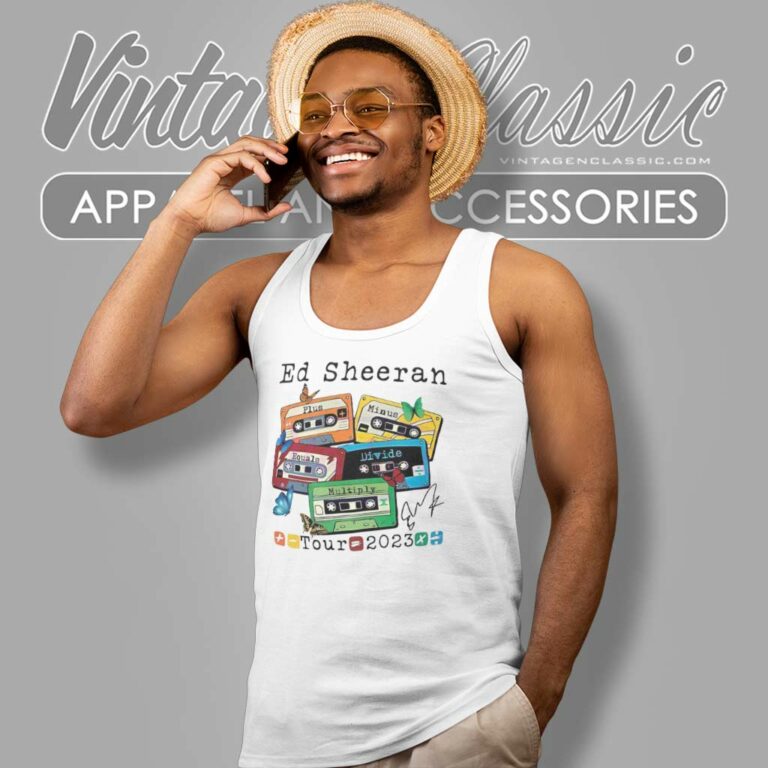 Ed Sheeran Cassette Mathematics America Tour Tank Top Racerback Ed Sheeran Cassette Mathematics America Tour Tank Top Racerback