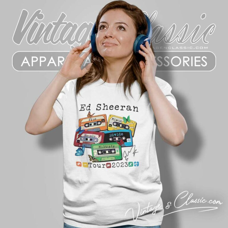 Ed Sheeran Cassette Mathematics America Tour Women TShirt Ed Sheeran Cassette Mathematics America Tour Women TShirt