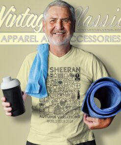 Ed Sheeran Shirt Autumn Variation World Tour Light V Neck TShirt