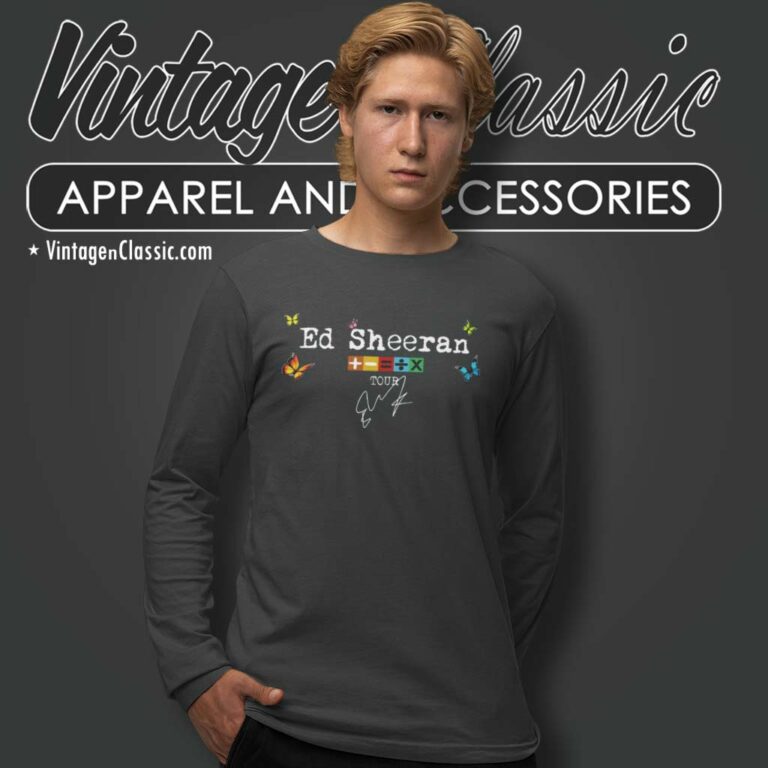 Ed Sheeran Shirt Mathematic America Tour Concert Long Sleeve Tee Ed Sheeran Shirt Mathematic America Tour Concert Long Sleeve Tee