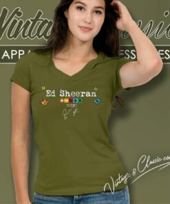 Ed Sheeran Shirt Mathematic America Tour Concert V Neck TShirt