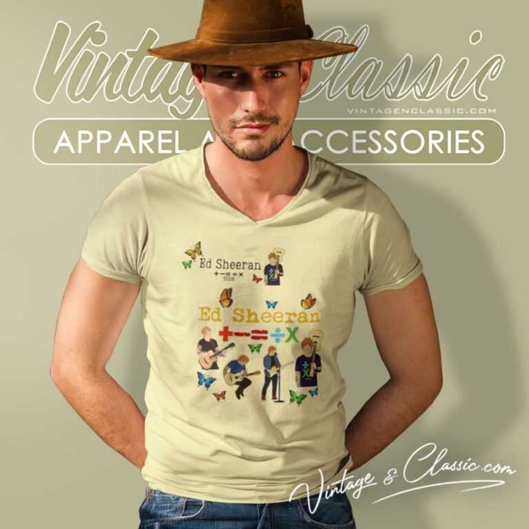 Ed Sheeran Shirt The Mathematics Tour Concert V Neck TShirt Ed Sheeran Shirt The Mathematics Tour Concert V Neck TShirt