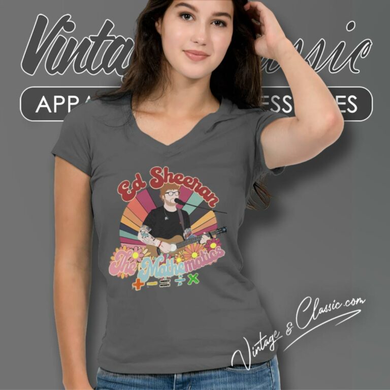 Ed Sheeran Shirt The Mathematics Tour Gift V Neck TShirt Ed Sheeran Shirt The Mathematics Tour Gift V Neck TShirt