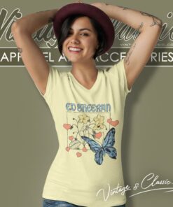 Ed Sheeran Shirt Wild Hearts And Butterflies V Neck TShirt