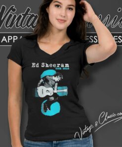 Ed Sheeran Shirt World Tour 2018 Warszawa 5 Ed Sheeran Shirt World Tour 2018 Warszawa V Neck TShirt
