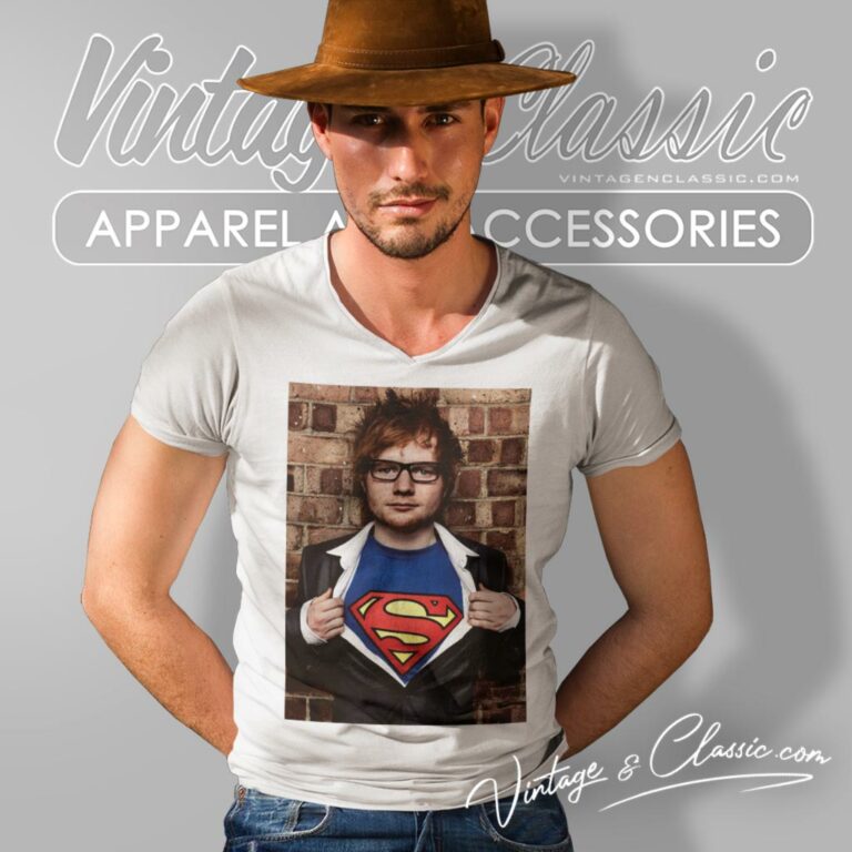 Ed Sheeran Superman V Neck TShirt Ed Sheeran Superman V Neck TShirt