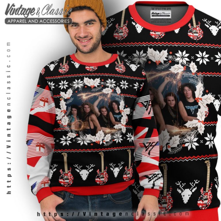 Eddie Van Halens Ugly Christmas Sweater Ugly Sweater Eddie Van Halens Ugly Christmas Sweater Ugly Sweater