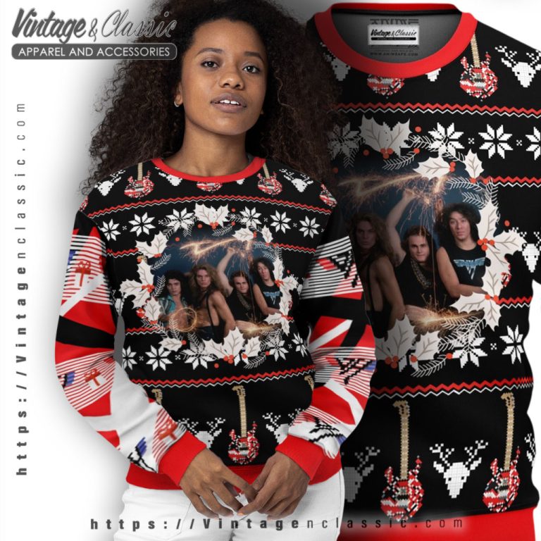 Eddie Van Halens Ugly Christmas Sweater Women Ugly Sweater Eddie Van Halens Ugly Christmas Sweater Women Ugly Sweater