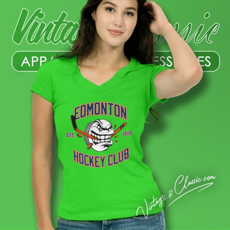 Edmonton Hockey Club Est 1972 V Neck TShirt Edmonton Hockey Club Est 1972 V Neck TShirt