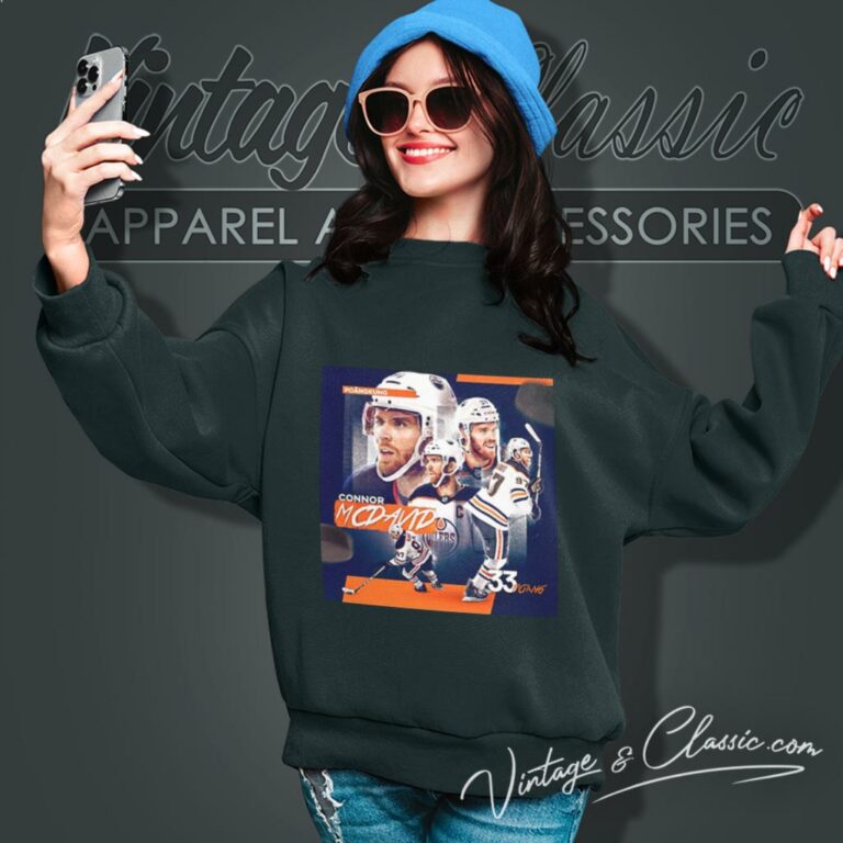Edmonton Oilers Connor Mcdavid 33 Poang Lets Go Oilers Sweatshirt Edmonton Oilers Connor Mcdavid 33 Poang Lets Go Oilers Sweatshirt