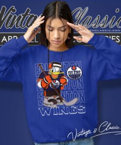 Edmonton Oilers Donald Duck Hockey Shirt Sweatshirt