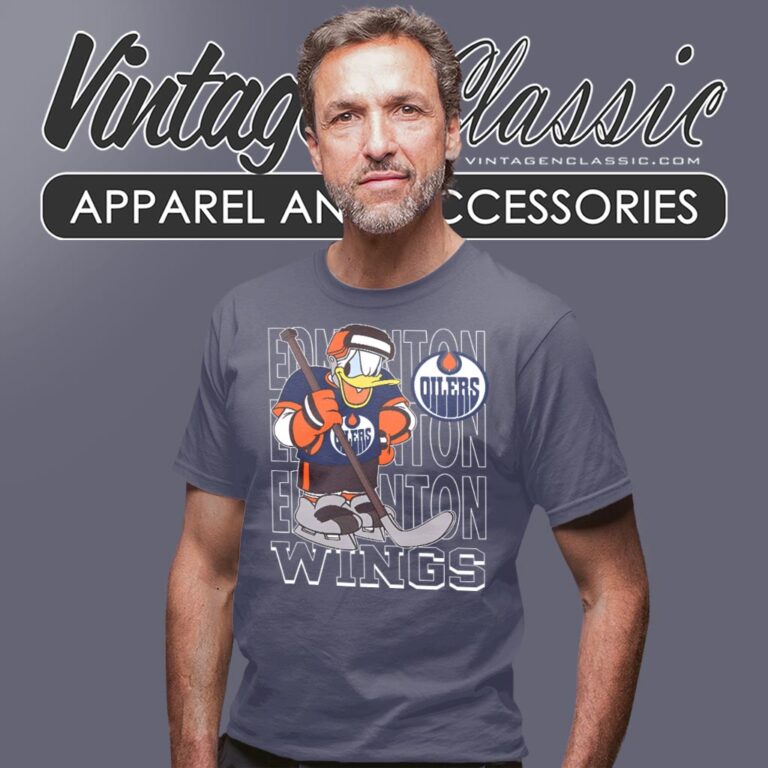 Edmonton Oilers Donald Duck Hockey Shirt T shirt Edmonton Oilers Donald Duck Hockey Shirt T shirt
