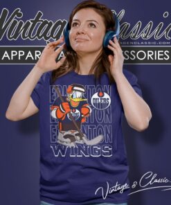 Edmonton Oilers Donald Duck Hockey Shirt