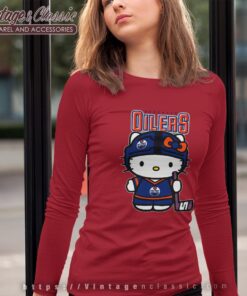 Edmonton Oilers Hello Kitty Shirt Long Sleeve Tee