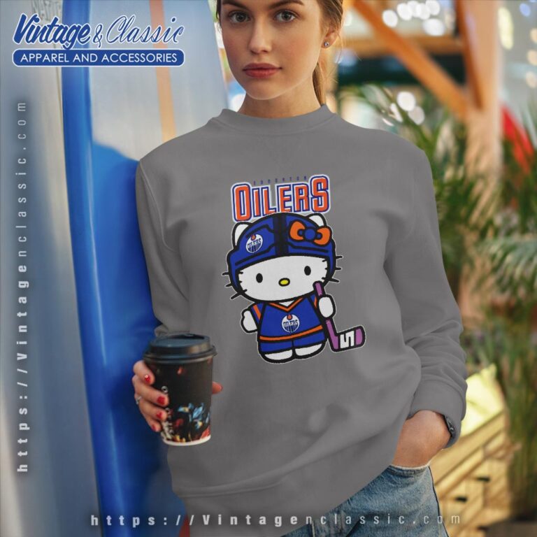 Edmonton Oilers Hello Kitty Shirt Sweatshirt Edmonton Oilers Hello Kitty Shirt Sweatshirt
