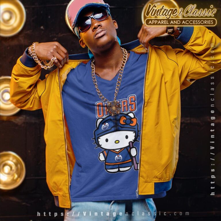 Edmonton Oilers Hello Kitty Shirt V Neck TShirt Edmonton Oilers Hello Kitty Shirt V Neck TShirt