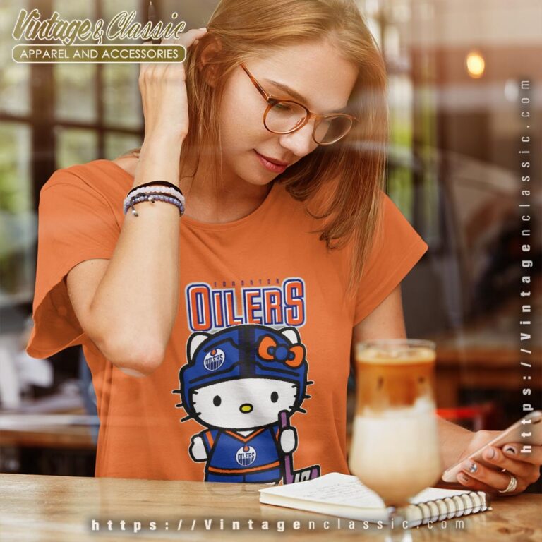 Edmonton Oilers Hello Kitty Shirt Women T shirt Edmonton Oilers Hello Kitty Shirt Women T shirt