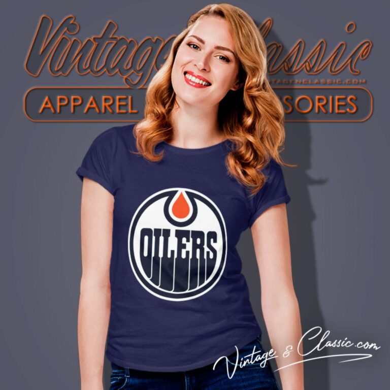 Edmonton Oilers Logo Nhl Women T Shirt Edmonton Oilers Logo Nhl Women T Shirt