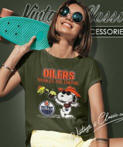 Edmonton Oilers Make Me Drinks Women T Shirt