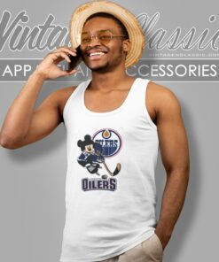 Edmonton Oilers Mickey Mouse Disney Hockey Tank Top Racerback