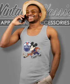 Edmonton Oilers Mickey Mouse Walt Disney Tank Top Racerback