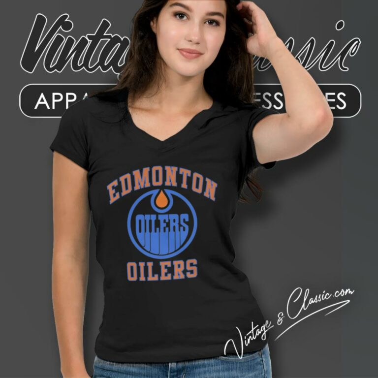 Edmonton Oilers Nhl 47 Play Action Franklin V Neck TShirt Edmonton Oilers Nhl 47 Play Action Franklin V Neck TShirt