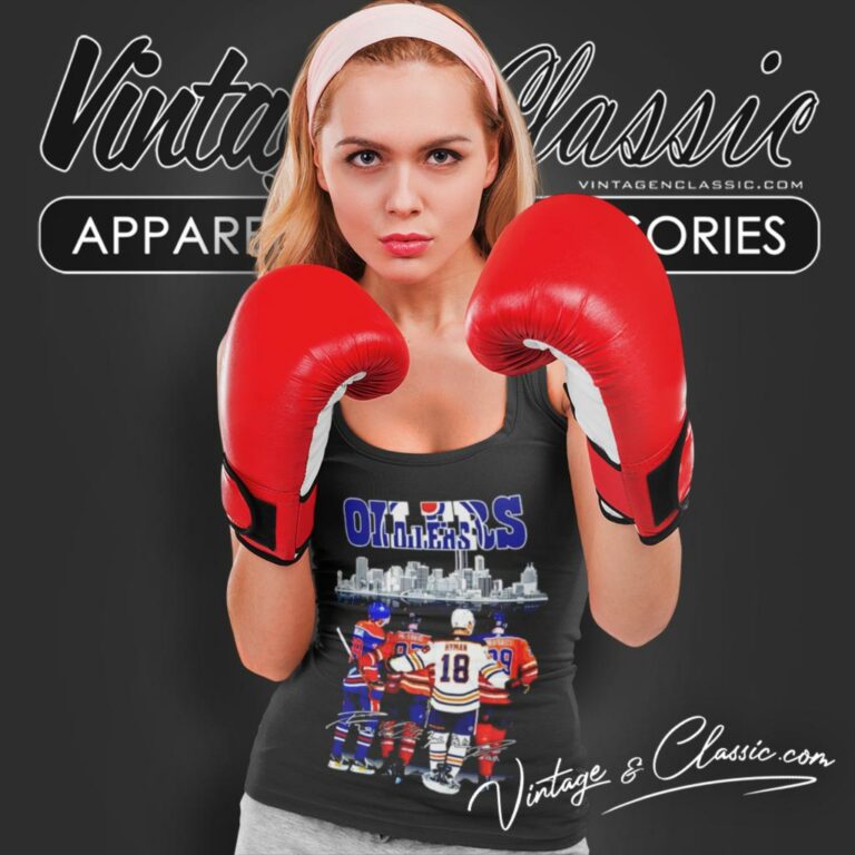 Edmonton Oilers Skyline Leon Draisaitl Connor Mcdavid And Zach Hyman Signature Tank Top Racerback Edmonton Oilers Skyline Leon Draisaitl Connor Mcdavid And Zach Hyman Signature Tank Top Racerback