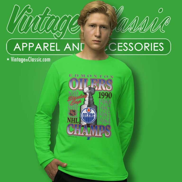 Edmonton Oilers Stanley Cup Champions Long Sleeve Tee Edmonton Oilers Stanley Cup Champions Long Sleeve Tee