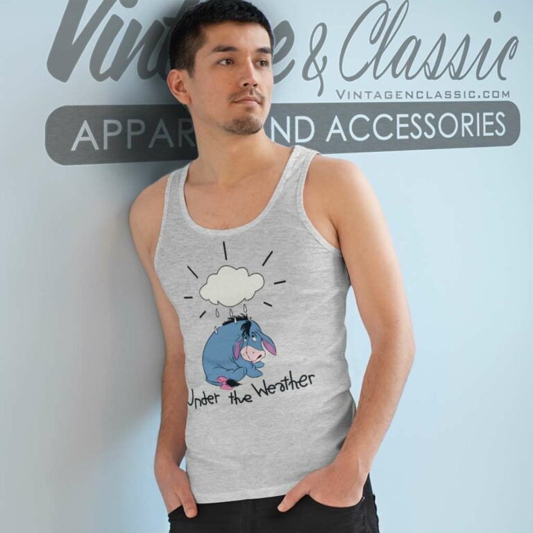 Eeyore Under The Weather Tank Top Racerback Eeyore Under The Weather Tank Top Racerback