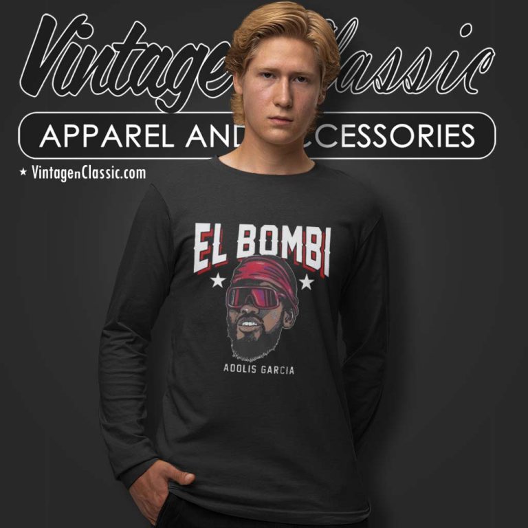 El Bombi Adolis Garcia Shirt Mlb Texas Rangers Mvp Long Sleeve Tee El Bombi Adolis Garcia Shirt Mlb Texas Rangers Mvp Long Sleeve Tee