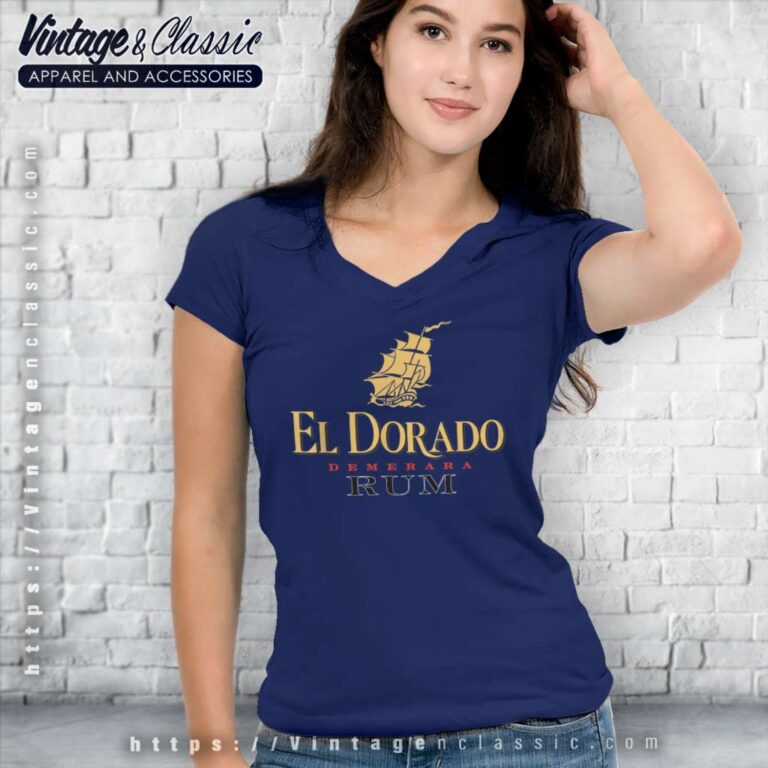 El Dorado Demerara Rum V Neck TShirt El Dorado Demerara Rum V Neck TShirt
