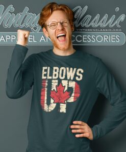 Elbows Up Canada T shirt Canadian Pride Long Sleeve Tee