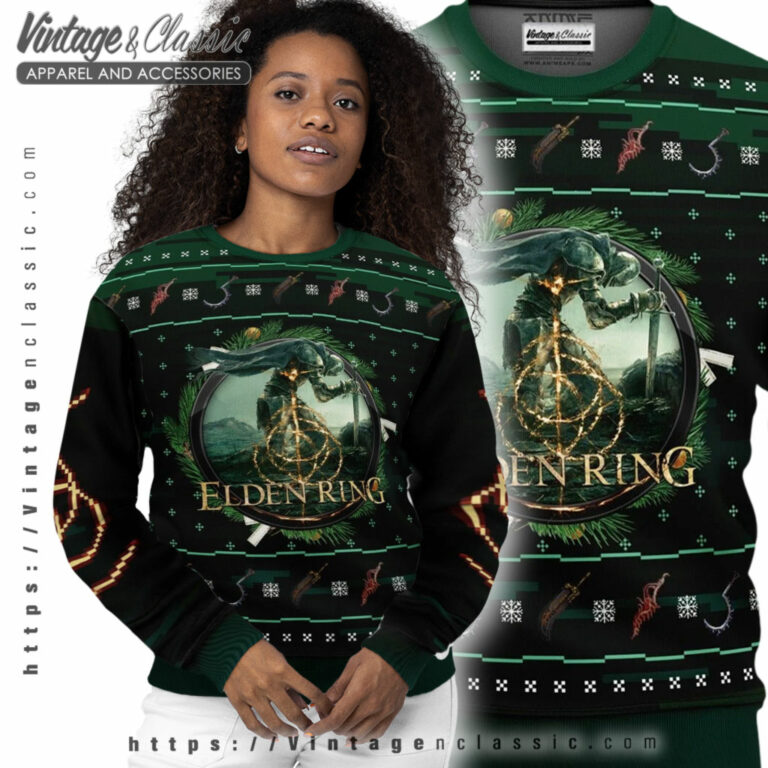 Elden Ring V2 Christmas Ugly Sweater Women Ugly Sweater Elden Ring V2 Christmas Ugly Sweater Women Ugly Sweater