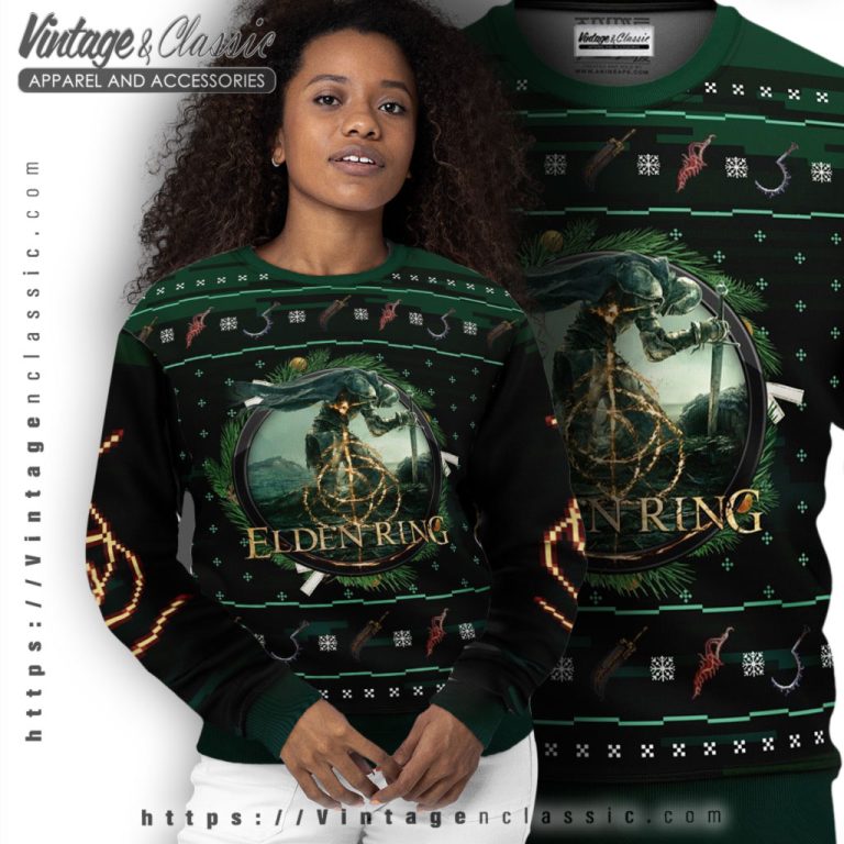 Elden Ring v2 Ugly Christmas Sweater Women Ugly Sweater Elden Ring v2 Ugly Christmas Sweater Women Ugly Sweater