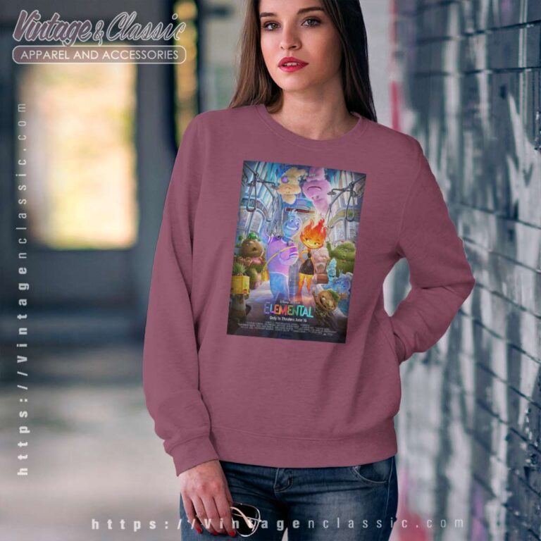 Elemental Disney Movies Poster Sweatshirt Elemental Disney Movies Poster Sweatshirt