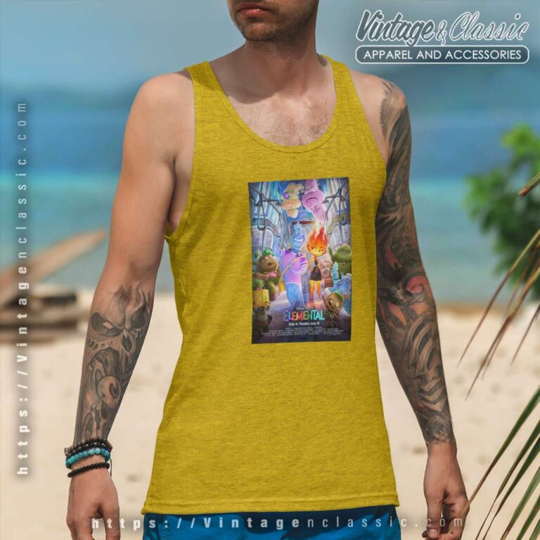 Elemental Disney Movies Poster Tank Top Racerback Elemental Disney Movies Poster Tank Top Racerback