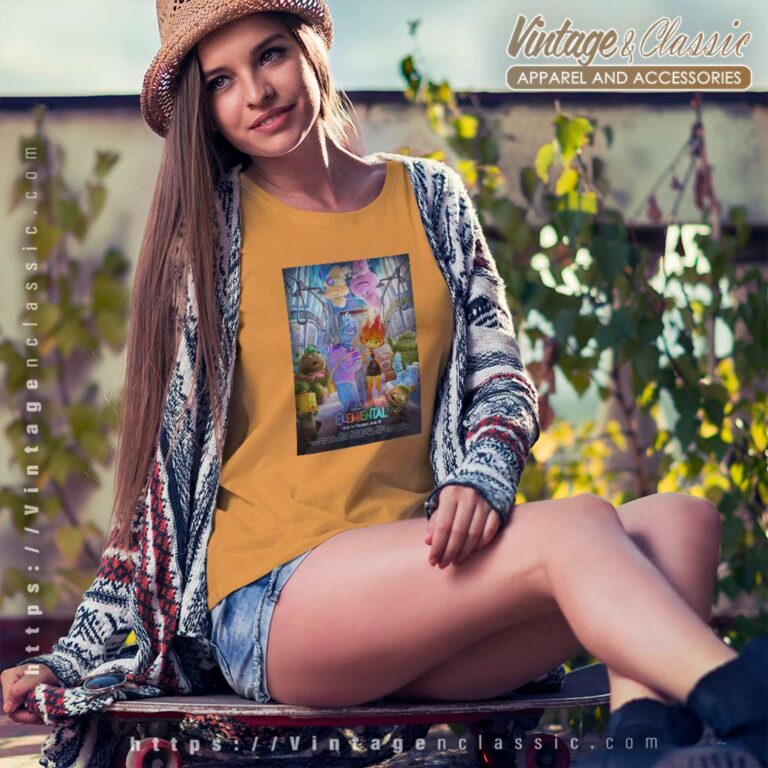Elemental Disney Movies Poster Women TShirt Elemental Disney Movies Poster Women TShirt