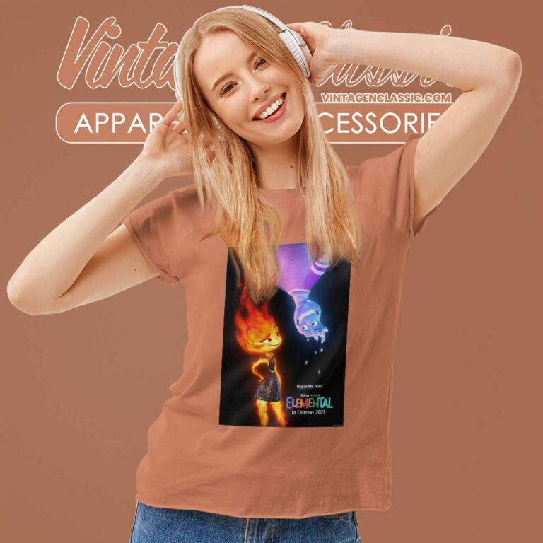 Elemental Movie Poster 2023 Women TShirt Elemental Movie Poster 2023 Women TShirt