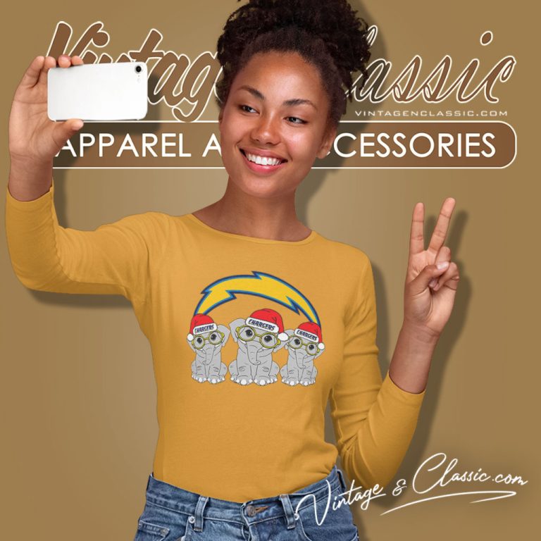 Elephant Team Los Angeles Chargers Long Sleeve Tee Elephant Team Los Angeles Chargers Long Sleeve Tee