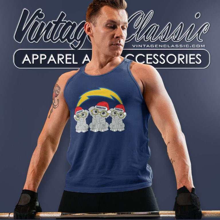 Elephant Team Los Angeles Chargers Tank Top Racerback Elephant Team Los Angeles Chargers Tank Top Racerback
