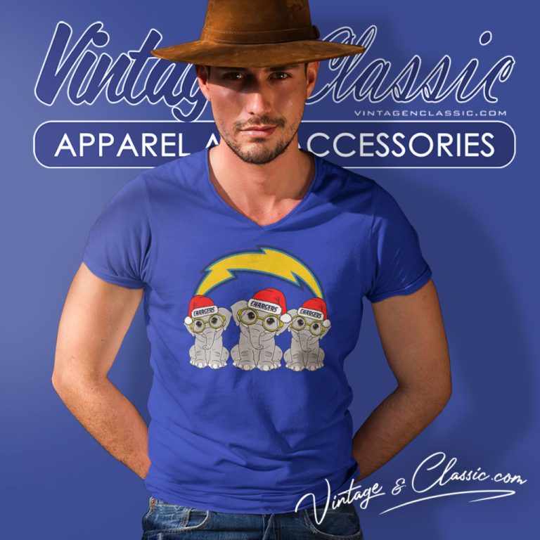 Elephant Team Los Angeles Chargers V Neck TShirt Elephant Team Los Angeles Chargers V Neck TShirt